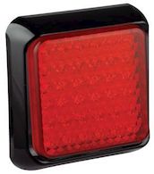 LED-TAKAVALO PUN. 100x100x28 MM 12-24V