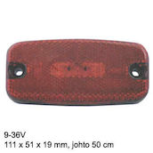 LED-VALO PUNAINEN 9-36V 0,5MJOHTO