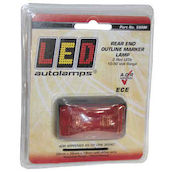 LED-��RIVALO PUNAINEN 58x35x19MM