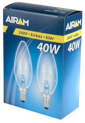 AIRAM KYNTTIL�LAMPPU 40W 2KPL