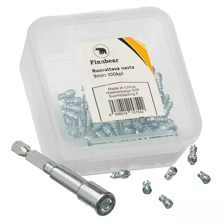 Ruuvattavat nastat 9 mm 100 kpl - Crossirenkaat ja mopon renkaat - 6438014157542 - 1