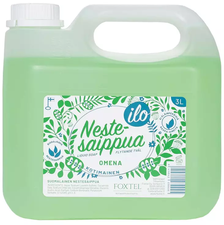 Nestesaippua omena 3 l - Käsisaippuat - 6419642030025 - 1