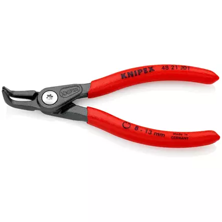 Knipex 130mm kulmamalli lukkorengaspihti etunäkymä, 90° kulmakärjet näkyvissä - Lukkopihdit ja lukkorengaspihdit - 4003773048619 - 1