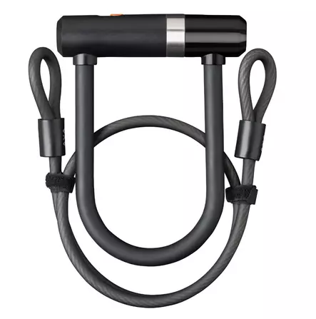 U-lukko AXA Newton Mini + vaijeririimu 100/8, musta - Polkupyörän lukot ja soittokellot - 8713249248479 - 1