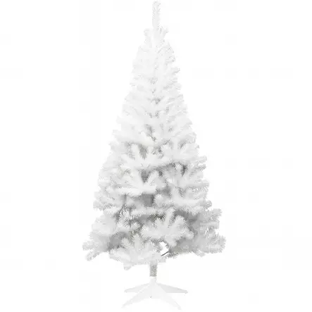 Valkoinen tekokuusi 210 cm jalustalla - Joulukuuset - 8721037153836-r - 1
